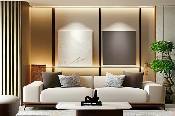 設(shè)計(jì)師向客戶展示裝修材料樣品