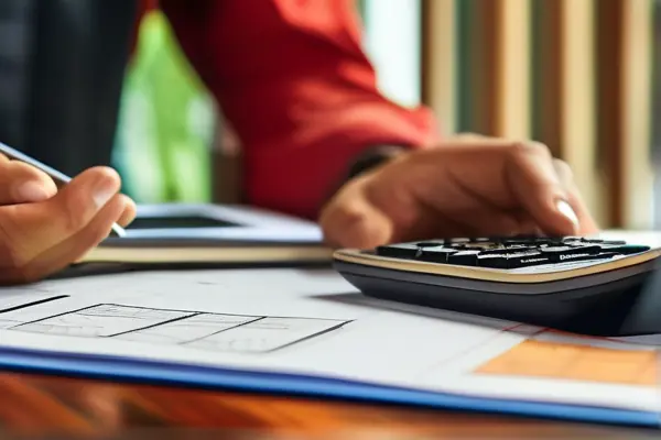 餐飲店主查看裝修預算資金表