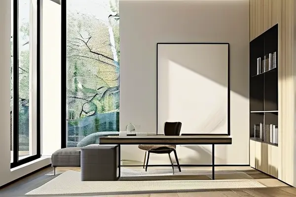 現(xiàn)代簡約風(fēng)格工作室家庭裝修效果圖