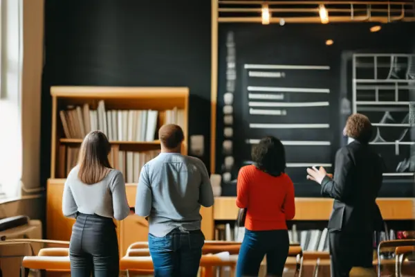 合唱團教室裝修預算討論場景