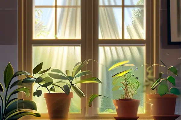 家庭使用甲醛檢測儀監測空氣質量，綠植輔助凈化