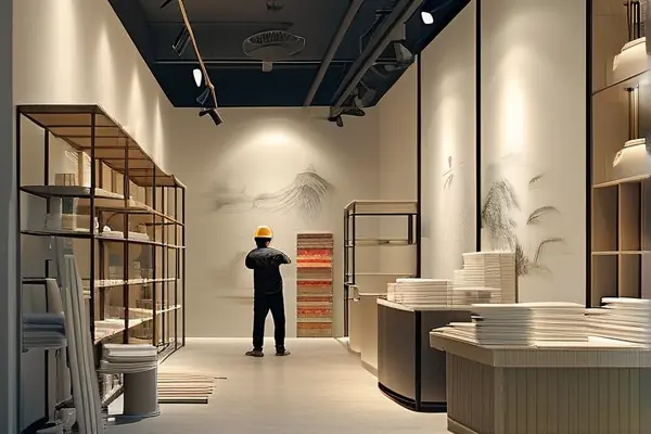 揚州店鋪內部裝修施工現場