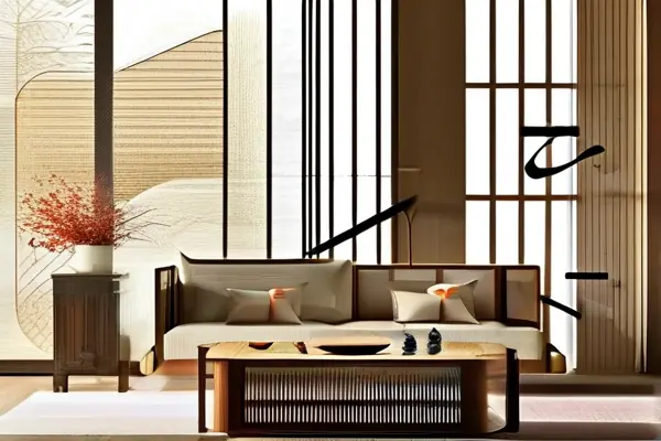 現代客廳中式風水布局展示