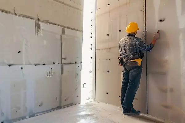 業主與裝修工人進行驗收檢查