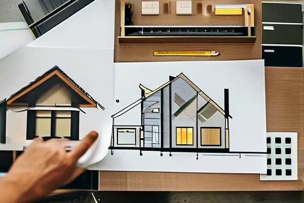 設計師與業主討論裝修方案