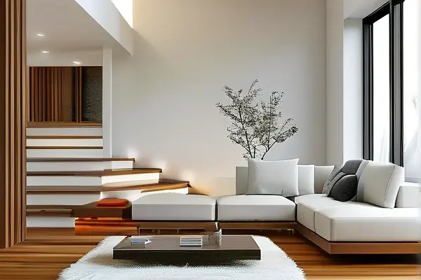 現代復式客廳裝修效果圖