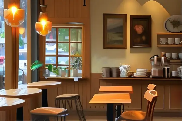 溫馨咖啡館內部裝修效果圖