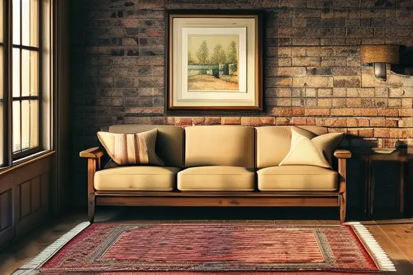 美式風格客廳實景與裝修知識圖對照展示