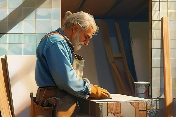 揚(yáng)州家裝師傅現(xiàn)場指導(dǎo)瓷磚鋪貼工藝