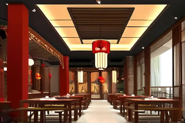 傳統湘菜館室內裝修效果展示