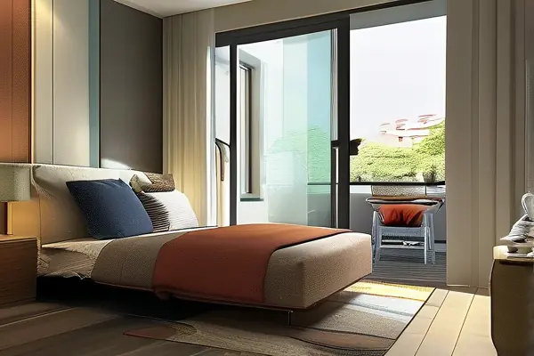 現代家居裝修效果圖,展示客廳、臥室和廚房的裝修風格