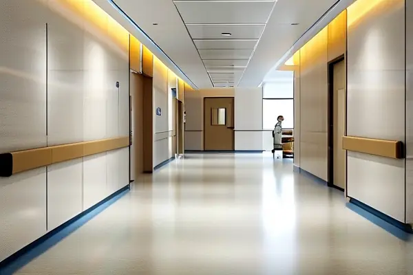 現代化醫院走廊裝修效果圖
