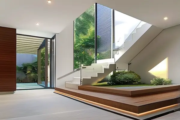 現代風格一樓復式住宅裝修效果圖