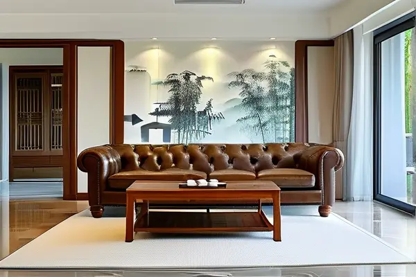 中美混搭風格客廳實景展示
