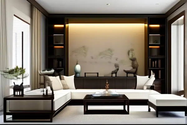傳統中式客廳與現代舒適元素的完美融合