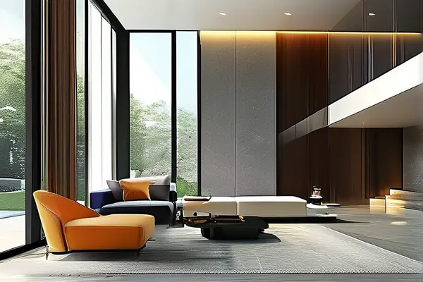 現(xiàn)代簡約風(fēng)格大宅客廳裝修效果圖