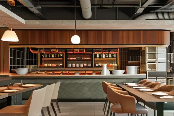 現代風格烤肉店內部裝修效果圖