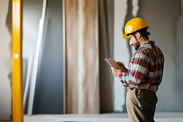 設(shè)計(jì)師在裝修現(xiàn)場(chǎng)指導(dǎo)施工