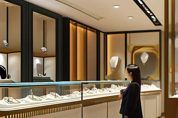 高端珠寶店內(nèi)部裝修效果圖