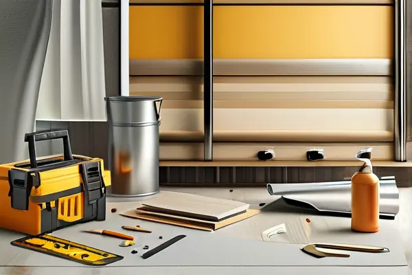 裝修準備階段的現代客廳場景