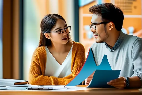 揚州銀行經(jīng)理向客戶講解裝修貸款方案